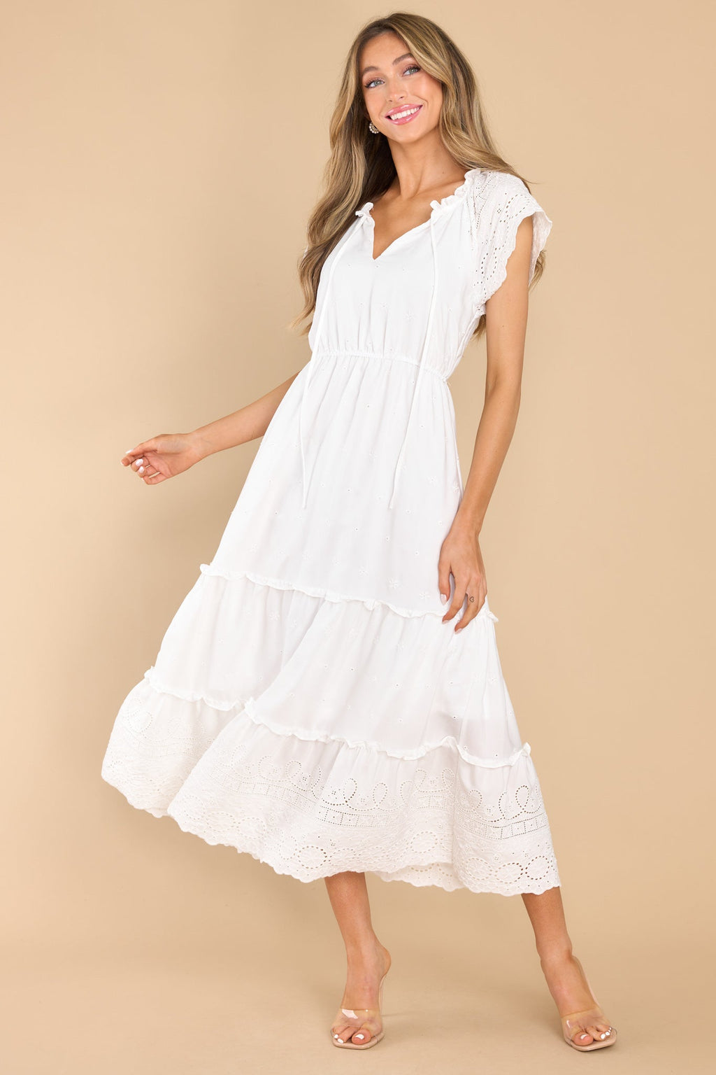 Beautiful White Maxi Dress - Casual Dresses