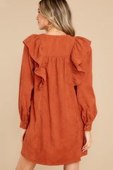 Never Doubted It Cinnamon Dress - Red Dress