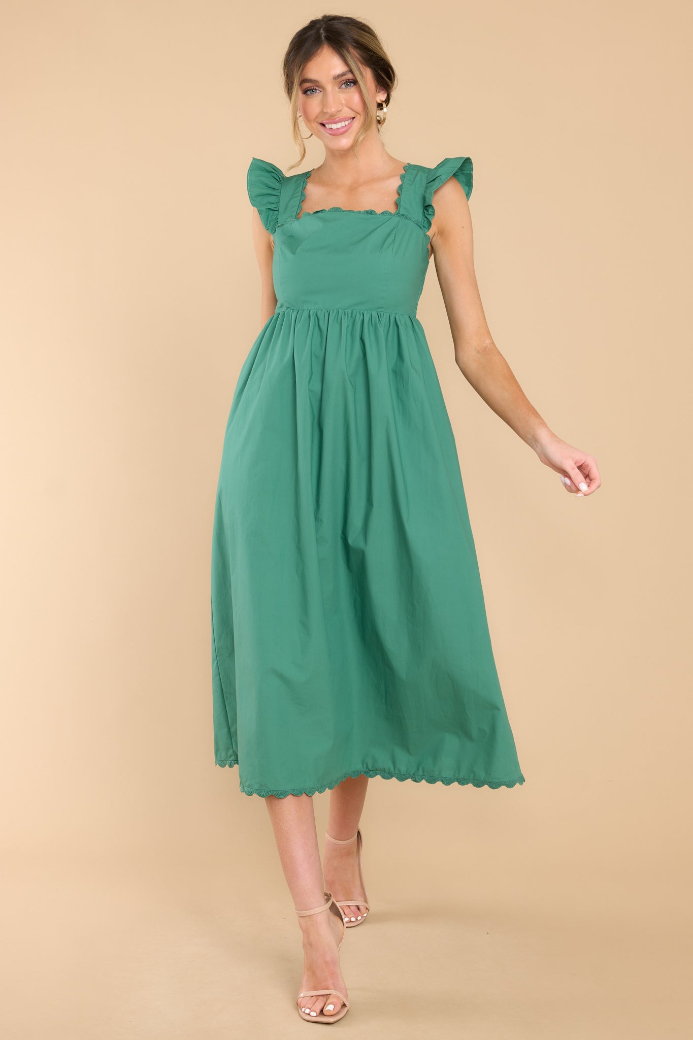 Our Greatest Love Green Midi Dress - Red Dress