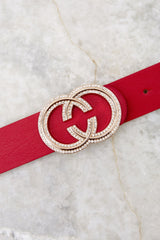 Peaking Confidence Ruby Red Belt - Red Dress