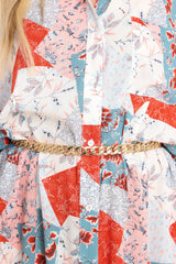 Ready To Go Gold Chain Belt - Red Dress