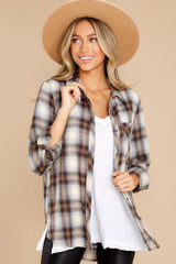 Rustic Touch Grey Multi Plaid Top - Red Dress