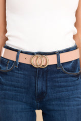 Search For Motivation Tan Belt - Red Dress