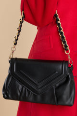Sleek Appeal Black Bag - Red Dress