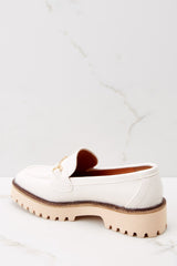 Slip Into Style Ivory Loafers - Red Dress