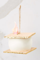 Smiling S'more Ornament - Red Dress