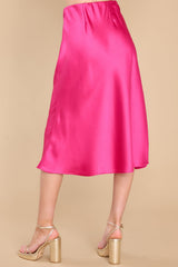 Smooth As Silk Hot Pink Skirt - Red Dress