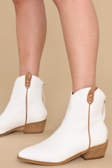 Social Sweetheart Ivory Booties - Red Dress