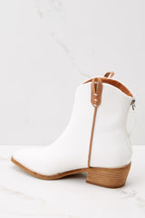 Social Sweetheart Ivory Booties - Red Dress
