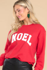 Spirit Of Noel Red Sweatshirt - Red Dress