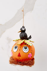 Spooky Kook Patches Scarecrow Ornament - Red Dress
