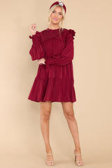 Star Crossed Wine Dress - Red Dress