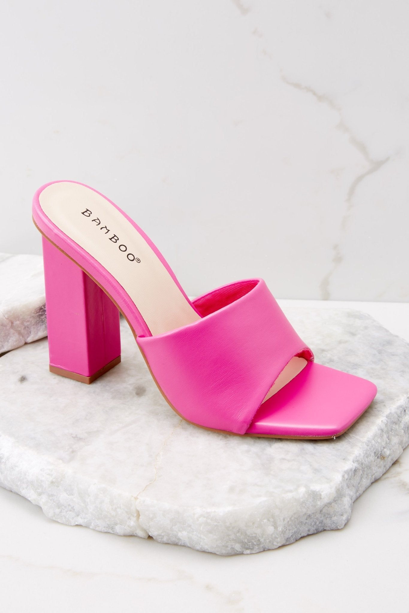 Gorgeous Hot Pink Chunky Heels - All Shoes | Red Dress