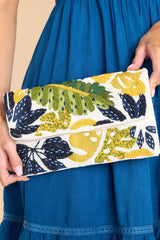 Sunny Days Only Green Multi Print Clutch - Red Dress