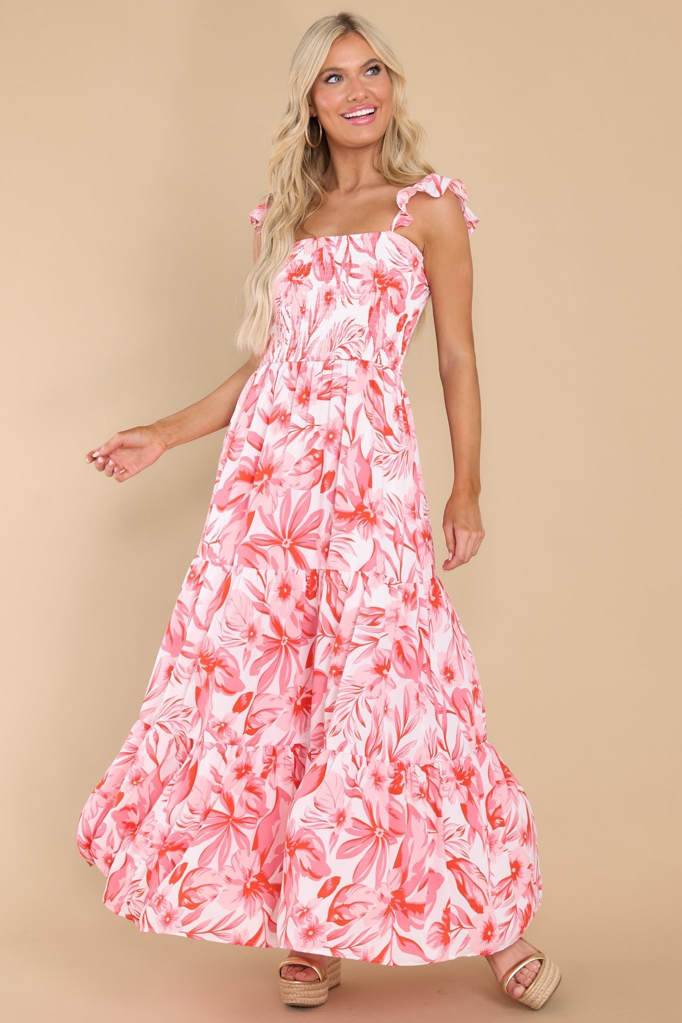 Sunset Sway Pink Dress - Red Dress