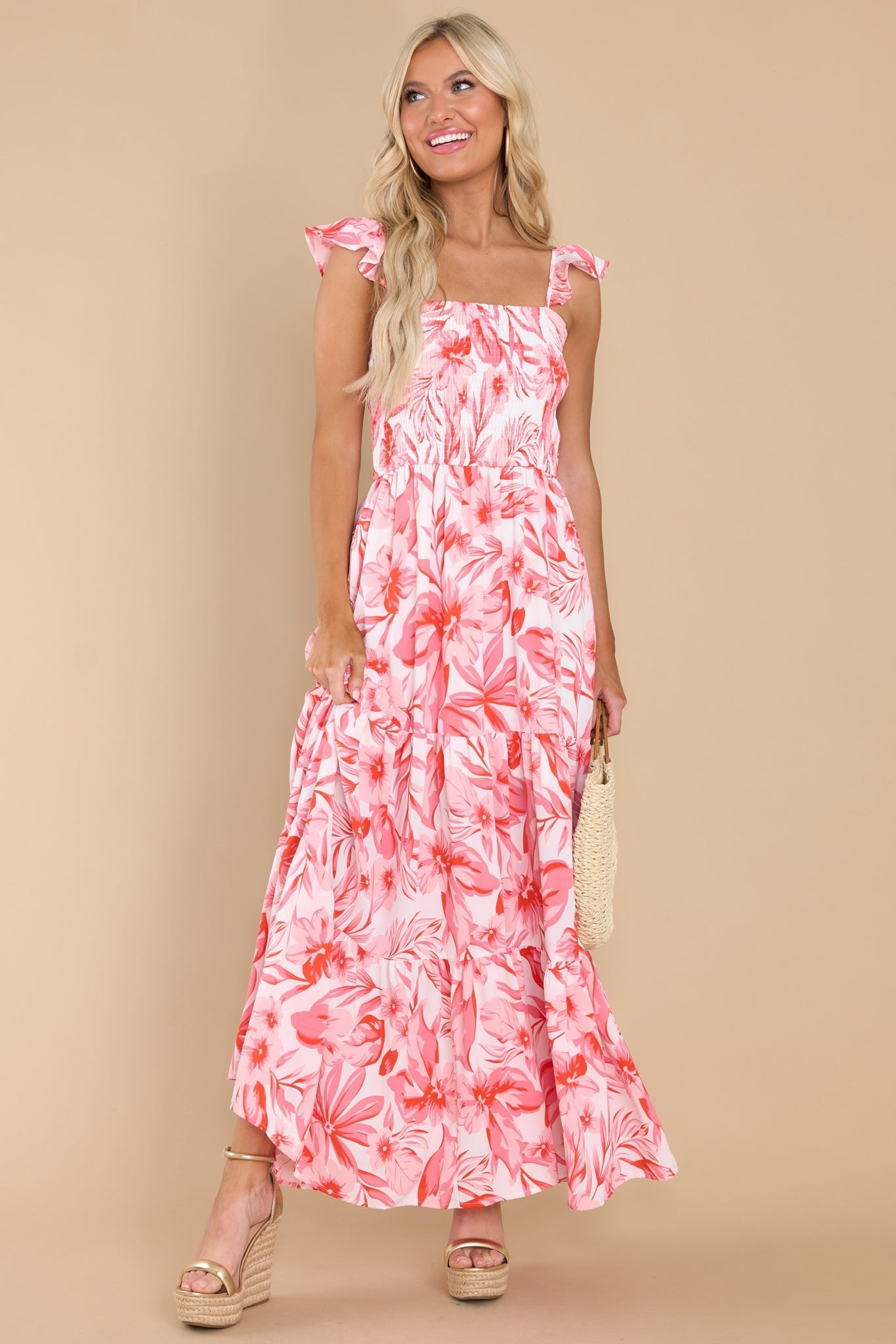 Sunset Sway Pink Dress - Red Dress