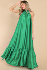 Talk About Beauty Bright Emerald Maxi Dress - Red Dress