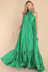 Talk About Beauty Bright Emerald Maxi Dress - Red Dress