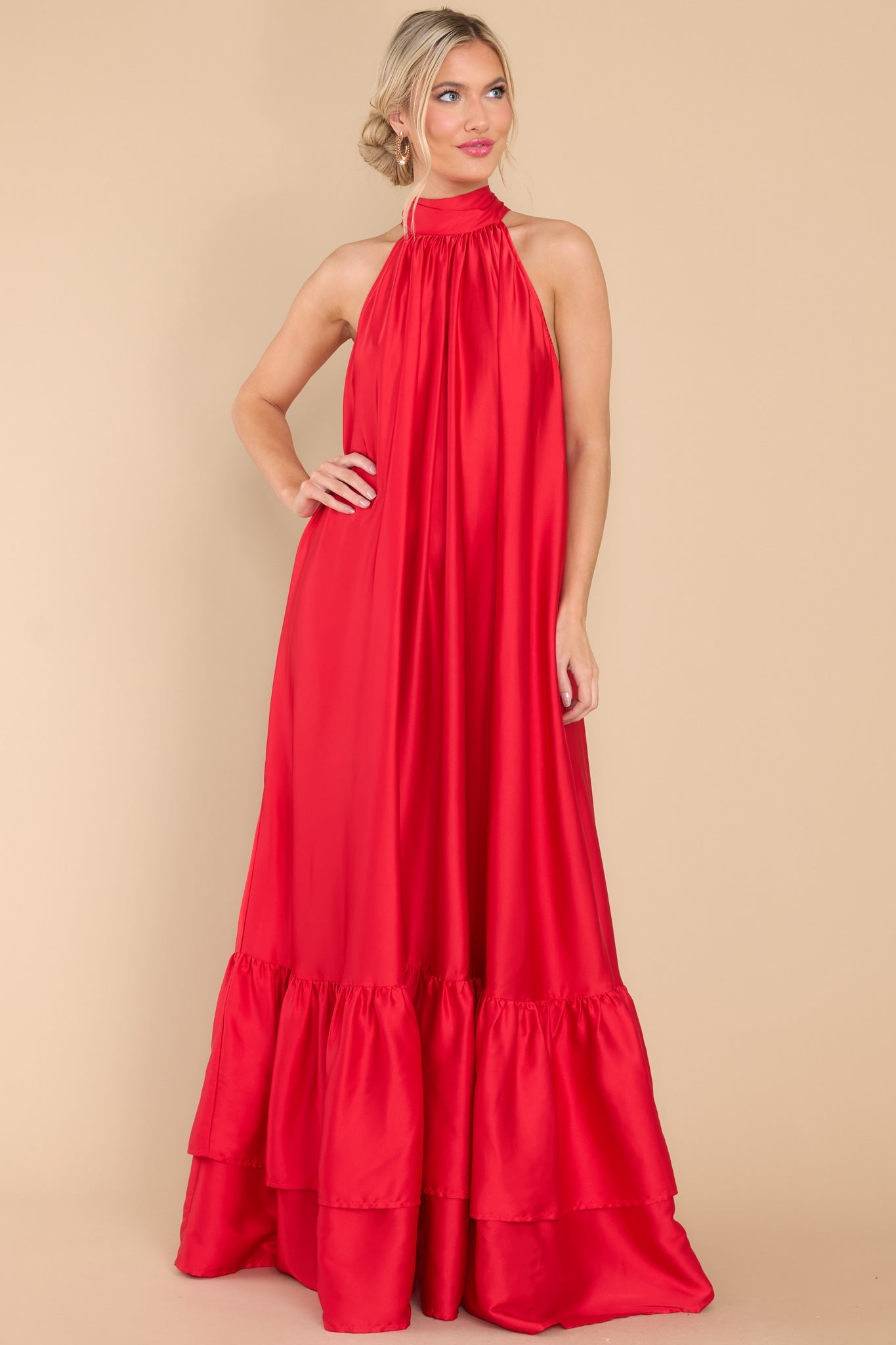Talk About Beauty Red Maxi Dress - Red Dress