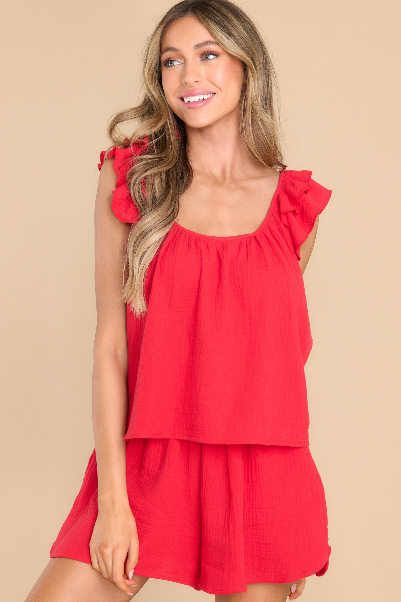 Thief Of My Heart Red Two Piece Set - Red Dress