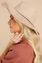 Top Of Things Light Taupe Hat - Red Dress