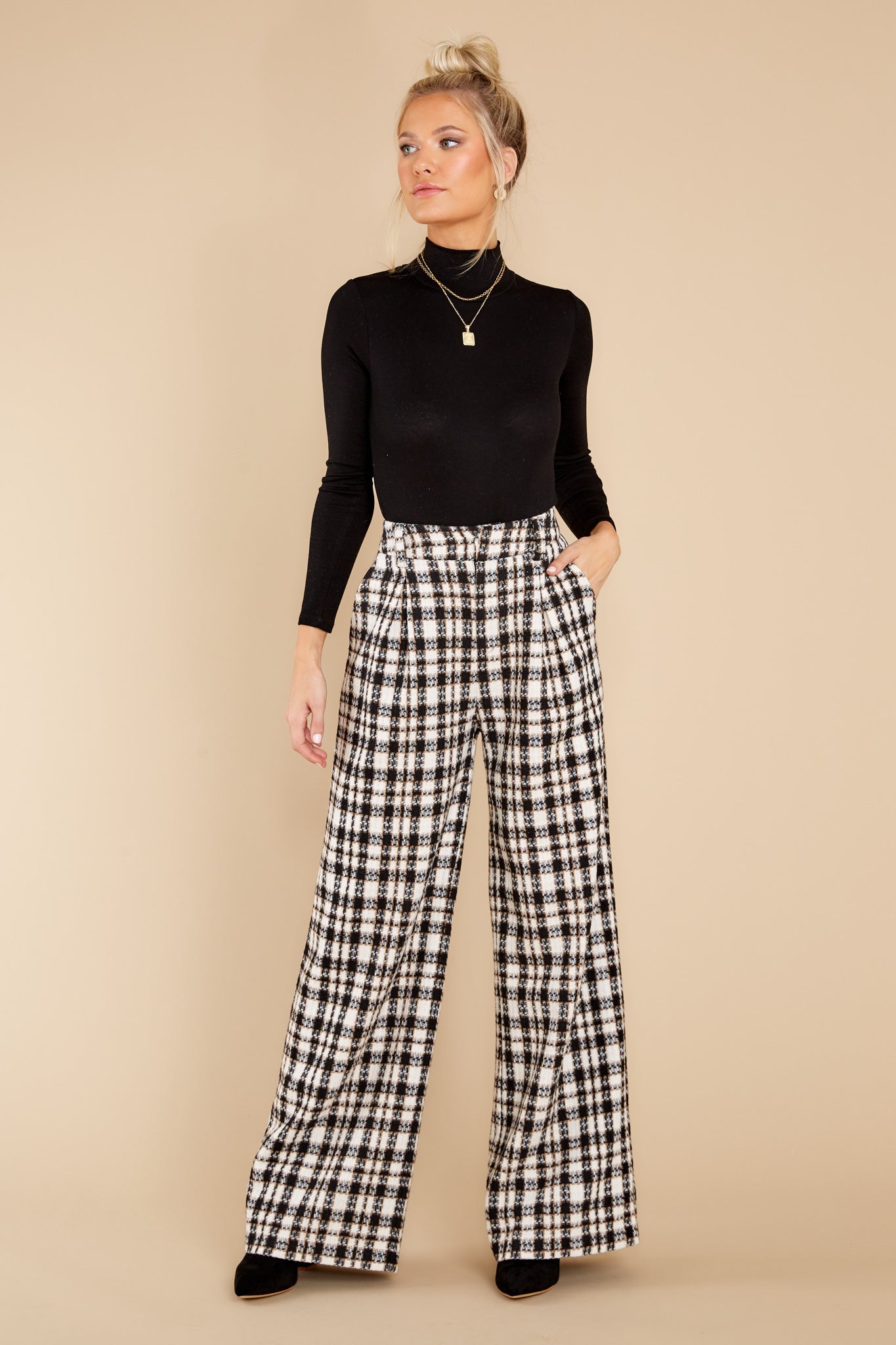 Adorable Black And White Plaid Pants - All Bottoms