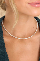 True Tradition White Pearl Necklace - Red Dress